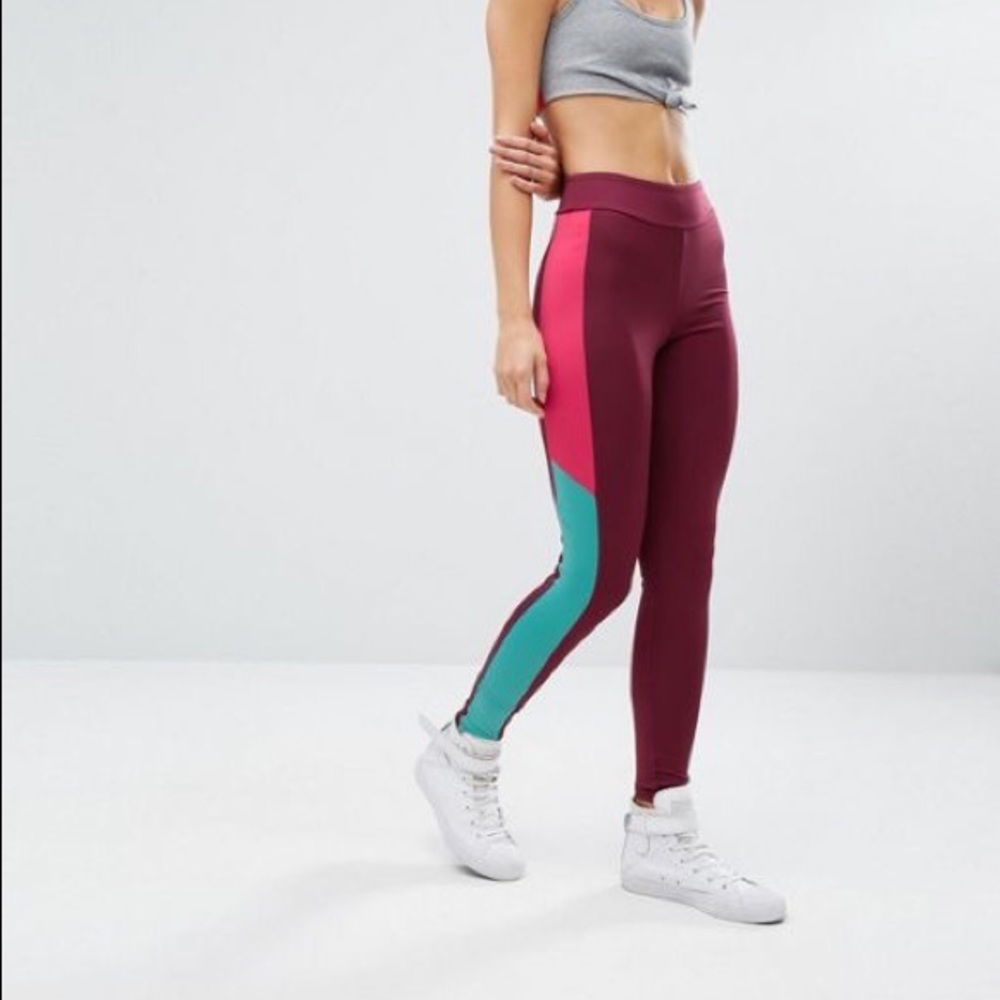 Noisy May color block leggings